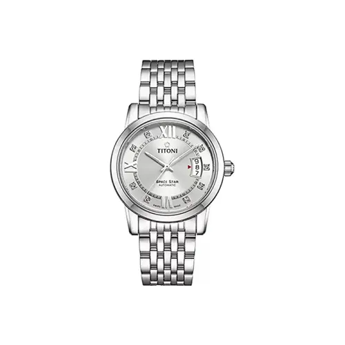 TITONI Sky Star Collection Автоматический Механический Механизм Мужские Часы Часы 40 мм Серебристый Циферблат