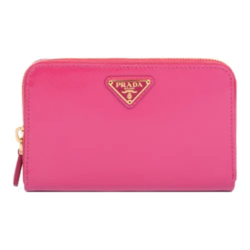PRADA Кожа Кошелек Женские Розовый Розовый цвет пиона