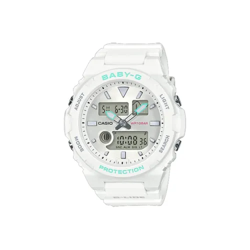 CASIO Малыш G Коллекция Sports Collection Кварцевый механизм Смольный ремешок Часы Женские Серый циферблат BAX 100 7A
