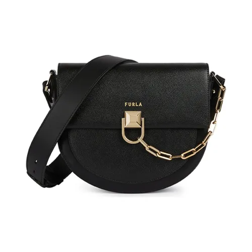 Furla Телячья кожа Сумка через плечо Маленькая Женская Черная