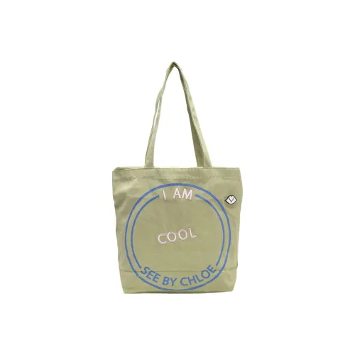 See By Chloe Холщовая сумка-тоут сумка для покупок холщовая сумка сумка через плечо стандартная женская зеленая