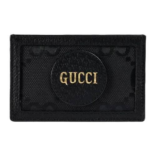 GUCCI Нейлон с кожаными вставками держатель для карт унисекс черный