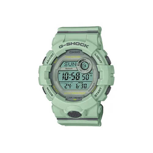 CASIO SQUAD Series Кварцевый механизм Смольный ремешок Женские часы Зеленый циферблат