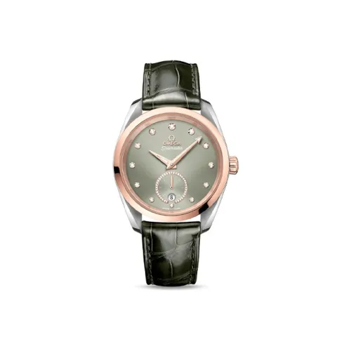 OMEGA AQUA TERRA 150 метров Автоматический Механический Механизм Женские Часы 38 мм Зеленый Циферблат