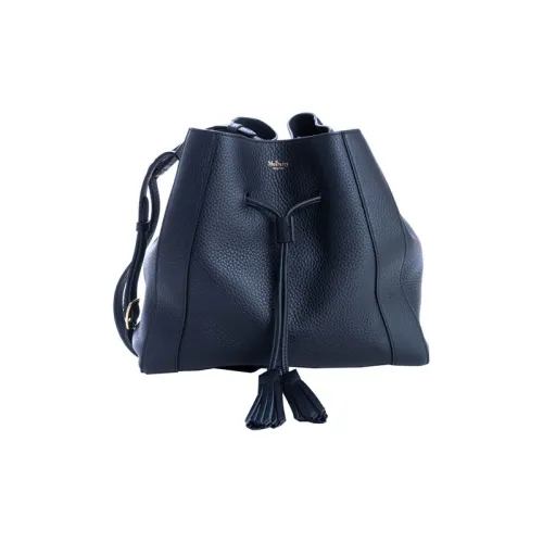 Mulberry Кожа Плечевая Сумка Женская Темно-Синяя