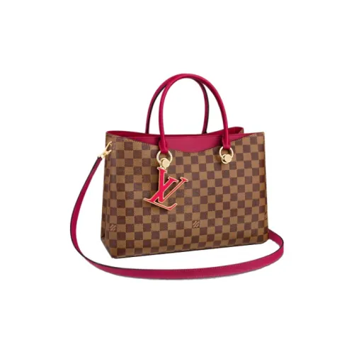 LOUIS VUITTON Riverside Damier 2 WAY Кожа Одно плечо Сумка Женская Красная