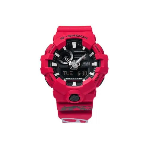 CASIO Кварцевый механизм Мужские часы серии Liquid Crystal Analog Dual Display 57,5мм*53,4мм черный