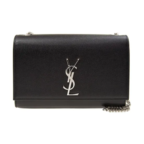 SAINT LAURENT Кожаная сумка через плечо сумка на плечо женская черная