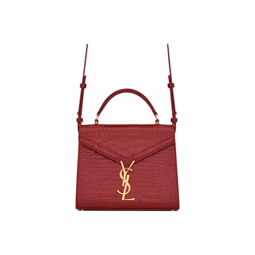 SAINT LAURENT Крокодиловая кожа с узором сумка через плечо мини-сумка женская яркий красный