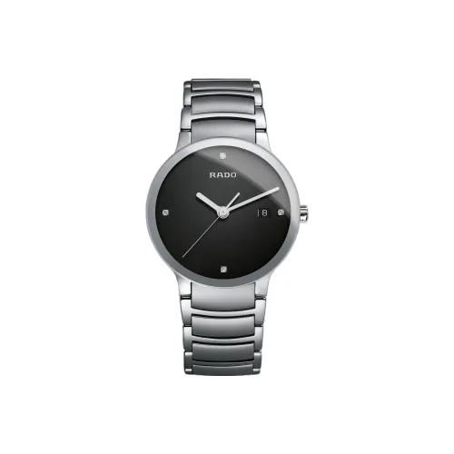 RADO Crystal Collection Кварцевый механизм Мужские часы Циферблат 38 мм Черный R30927713
