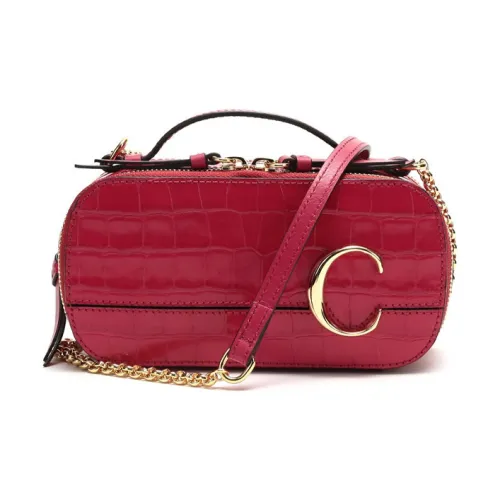 Chloe Chloé сумки Коровья кожа Дрессинг Сумка Портативная сумка через плечо Мини женская Розово-красная