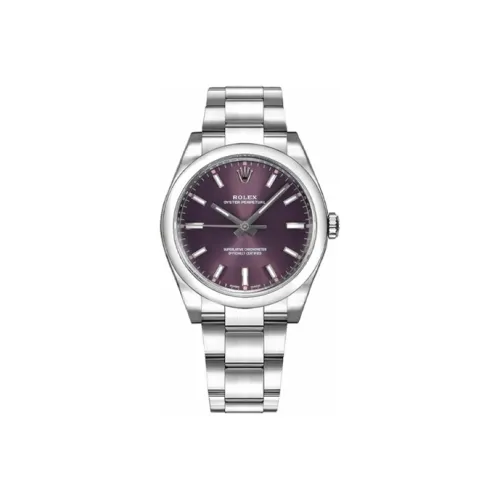 ROLEX Автоматический Механический Часы Мужские Oyster Perpetual Фиолетовые