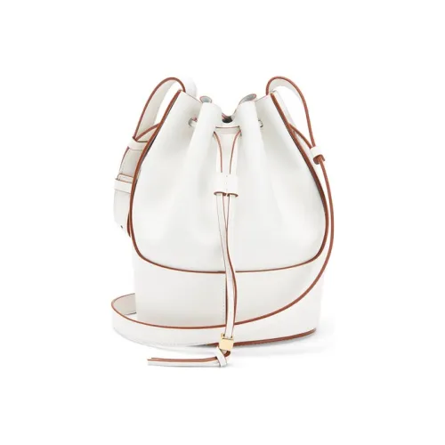 LOEWE Сумка из коровьей кожи с воздушным шаром ведрообразная сумка сумка на шнурке сумка через плечо маленькая женская белая