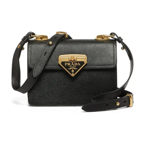 PRADA Saffiano кожа сумка через плечо женская черная