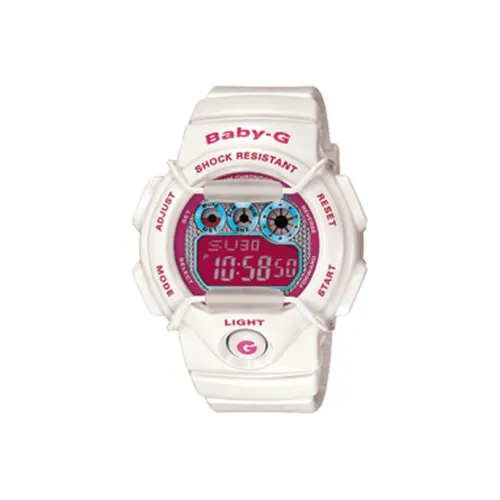 CASIO Baby G Collection Кварцевый механизм Смольный ремешок Женские часы Белый циферблат BG 1005M 7