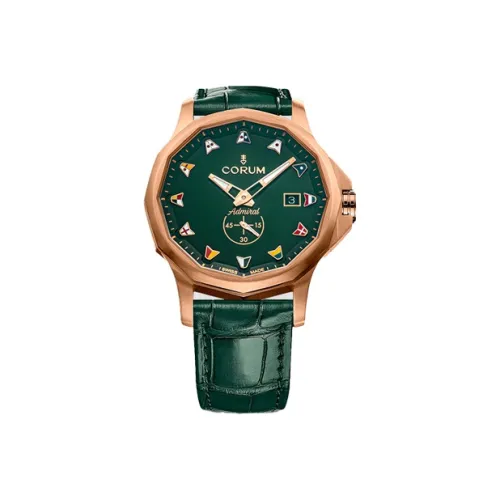 Corum ADMIRAL Collection Автоматический Механический Механизм Мужские Часы Часы 42 мм Зеленый Циферблат Сплав Корпус Часы Сплав Ремешок