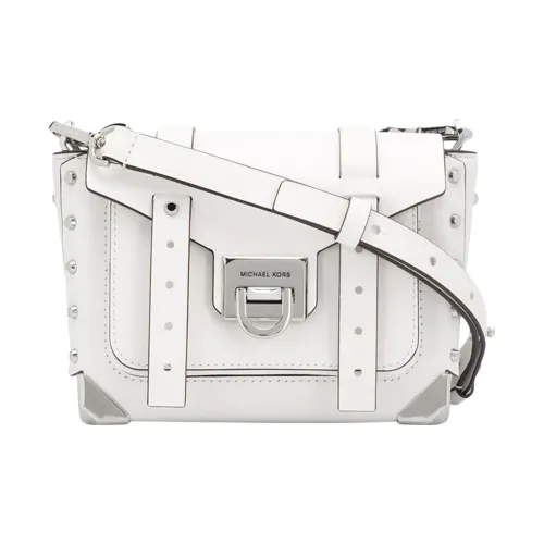 MICHAEL KORS Manhattan Коровья кожа Почтовая сумка Курьерская сумка Сумка на плечо Ручная сумка Сумка через плечо Маленькая Женская Белая
