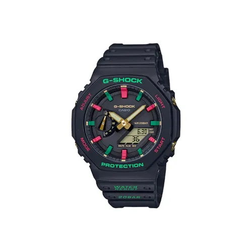 CASIO г SHOCK Collection Кварцевый механизм Часы Мужские Черный циферблат GA 2100TH 1A