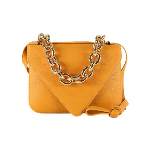 Bottega Veneta Телячья кожа Сумка на плечо Женская Желтая