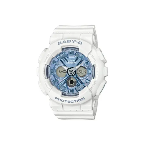 CASIO Baby Кварцевый механизм Смольный ремешок Часы Женские Часы Синий циферблат