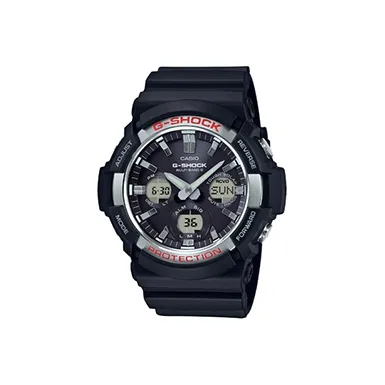CASIO G Shock Classic Collection Солнечный кварцевый механизм смола ремешок часы для мужчин черный циферблат GAW 100 1A