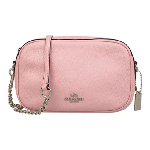 COACH Lsla Кожа Camera Сумка Сумка через плечо Маленькая Женская Вишневый цветок Розовый