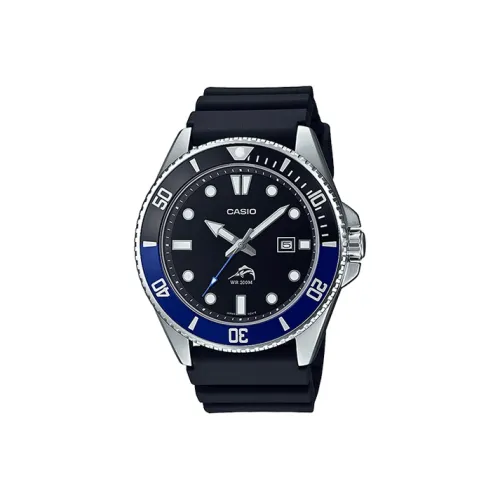 CASIO VINTAGE Series Кварцевый механизм Смольный ремешок Часы Мужские Черный циферблат