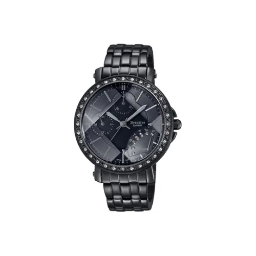 CASIO SHEEN Collection Кварцевый механизм нержавеющая сталь ремешок женские часы черный циферблат SHN 3011BB 1A