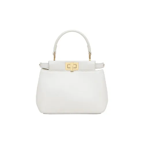 FENDI Peekaboo Овчина Сумка Женская Белая