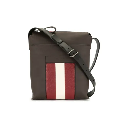 BALLY Кожа Курьерская Сумка Сумка через плечо Мужская Коричневая