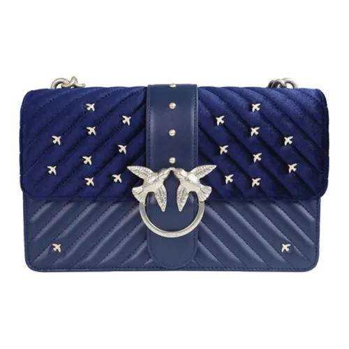 PINKO SIMPLY Кожа Swallow Сумка Сумка через плечо Средняя Женская Темно-синий