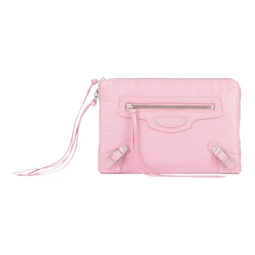 Balenciaga Neo Classic Клатч из коровьей кожи женский розовый