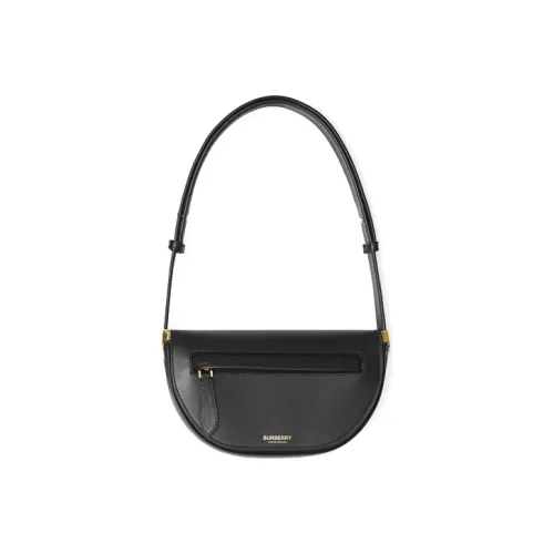 Burberry Lambskin Плечевая сумка сумка-полумесяц сумка через плечо женская черная