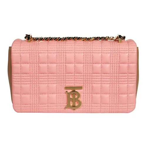 Burberry Lambskin Сумка-тоут Сумка через плечо Сумка на плечо Маленькая Женская Розовая