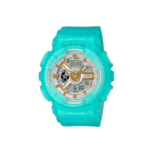 CASIO Малыш G Коллекция SeaGlassColors Collection Кварцевый механизм Смольный ремешок Часы Женские часы