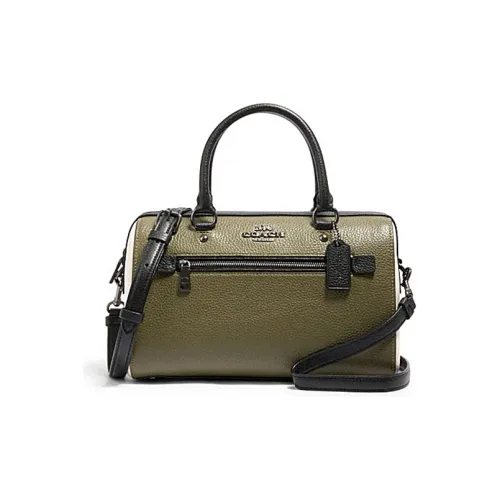 COACH Rowan Кожа Бостон Сумка Сумка Сумка через плечо Сумка через плечо Стандартная Женская