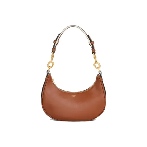 CELINE AVA Гладкая Телячья Кожа Плечевая Сумка Сумка через плечо Сумка для ношения на плече Женская Рыжевато-коричневый