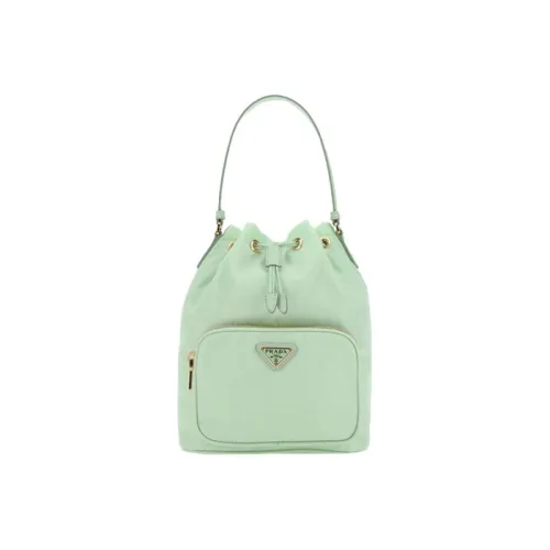 PRADA RE Нейлон Переработанный нейлон Ведрообразная сумка Сумка Женская Аква-зеленый