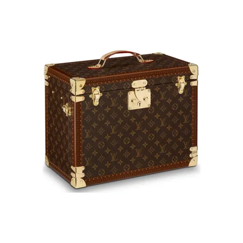 LOUIS VUITTON Винтаж Премиум Чай Коробка Твердый Чехол Унисекс Хаки