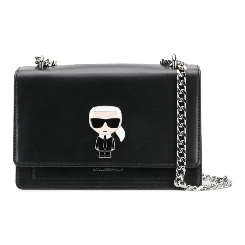 Karl Lagerfeld Телячья кожа Ручная сумка на плечо Женская Черная