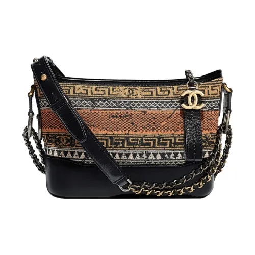 CHANEL Телячья кожа Сумка-хобо Рюкзак Сумка через плечо Сумка на одно плечо Маленькая женская черная