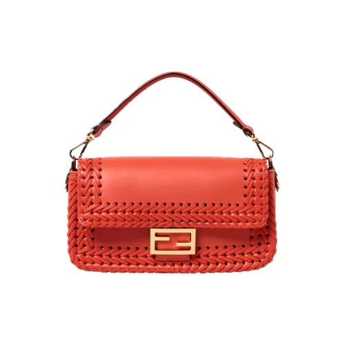 FENDI с коровьей кожей и овчиной Сумка через плечо Женская Красная