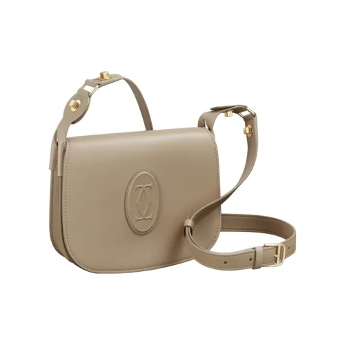 Cartier Carnassière Телячья кожа Седло Сумка Сумки через плечо Сумка через плечо Экстра мини Женская Тауповая