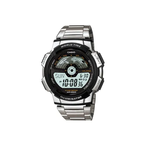 CASIO YOUTH Collection Циферблат с цифровым дисплеем Кварцевый механизм Механизм из нержавеющей стали Ремешок Часы Мужские Черный циферблат