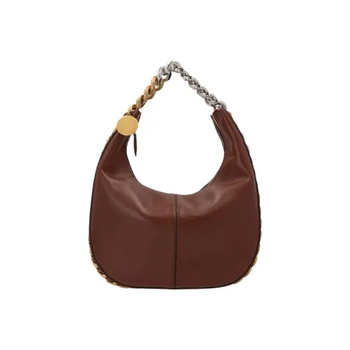 Stella McCartney Frayme Полиэстер Плечо Сумка Маленькая Женская Коричневая