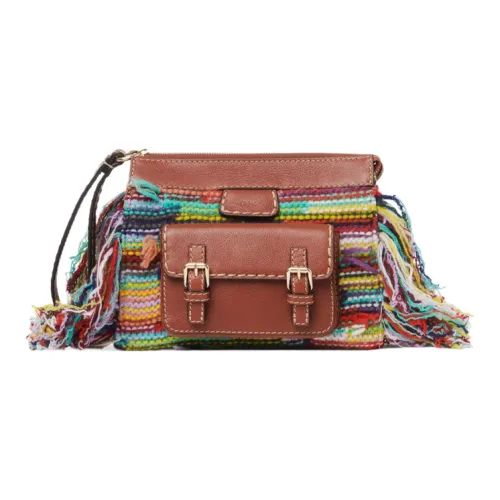 Chloe Chloé Handbag Edith Переработанный кашемир Пэчворк Кожа буйвола Клатч Маленький Женские