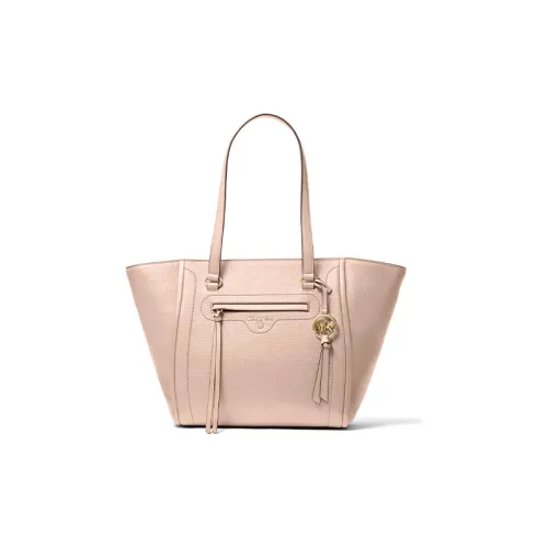 MICHAEL KORS Carine Однотонная Кожа Тоут Сумка Плечевая Сумка Сумка Средний Размер Женская Светло-Розовая