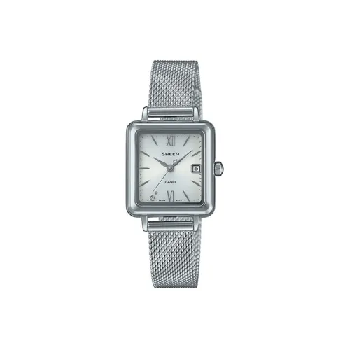 CASIO SHEEN Collection Solar Collection Кварцевый механизм Часы Женские Серебристый циферблат SHS D400M 7APRD