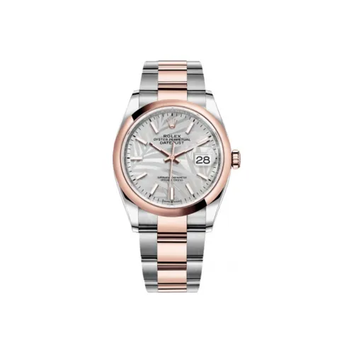 ROLEX Log Series Автоматический Механический Механизм Женские Часы 36 мм Серебристый Циферблат Оистерстил Корпус Оистерстил Ремешок