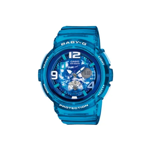 CASIO Малыш G Коллекция Theme Series Кварцевый механизм Смольный ремешок Часы Женские Часы Синий циферблат